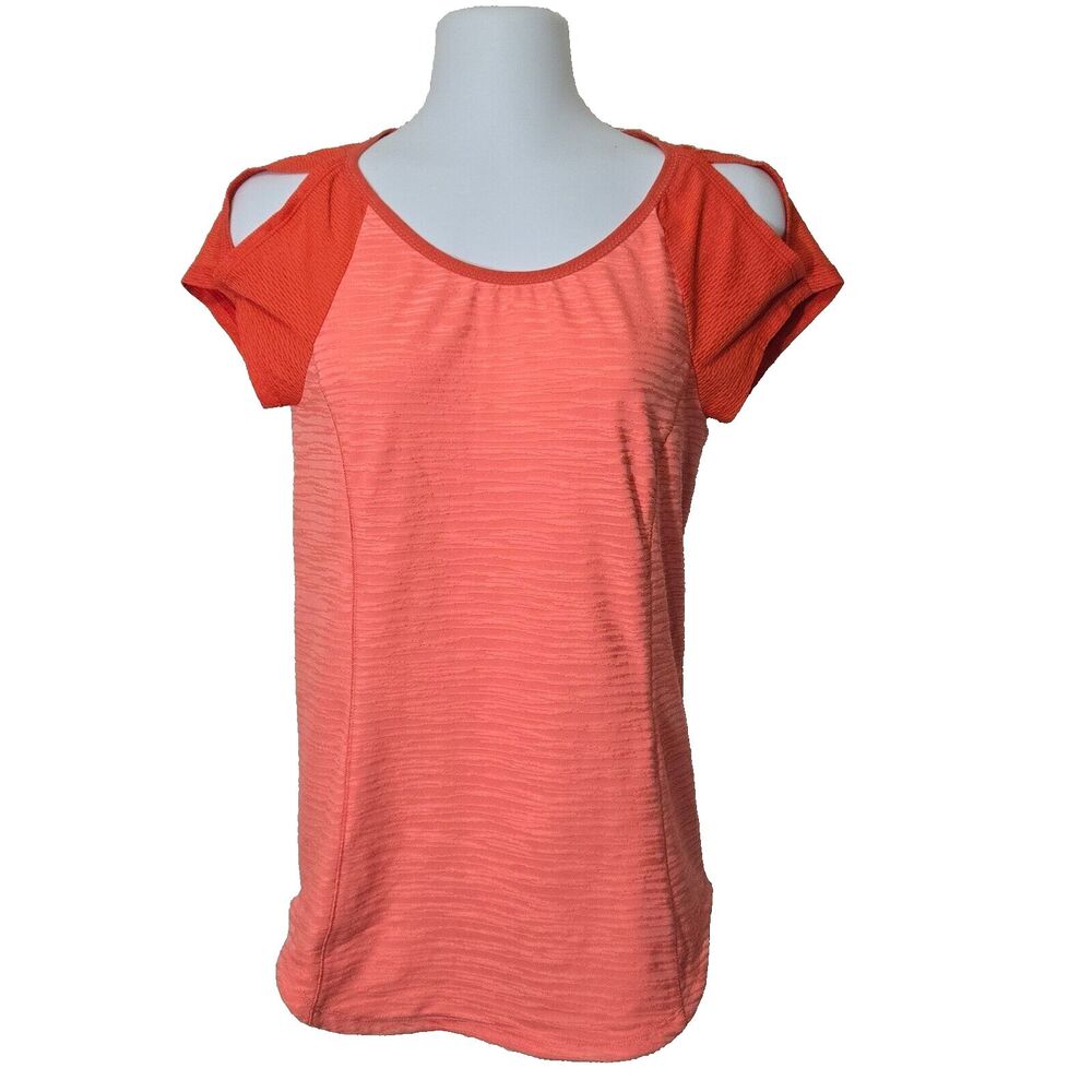 Pearl Izumi Cycling Jersey Womens Small Orange Spring Cutout Shoulders Mesh 2015